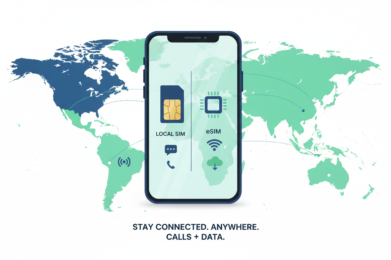 Gardez votre carte SIM locale pour recevoir des appels.